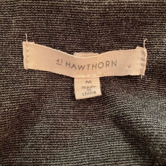 41 Hawthorn Heather Gray Knit Blazer Jacket Womens Size Medium Ruched Sleeves - Picture 2 of 10